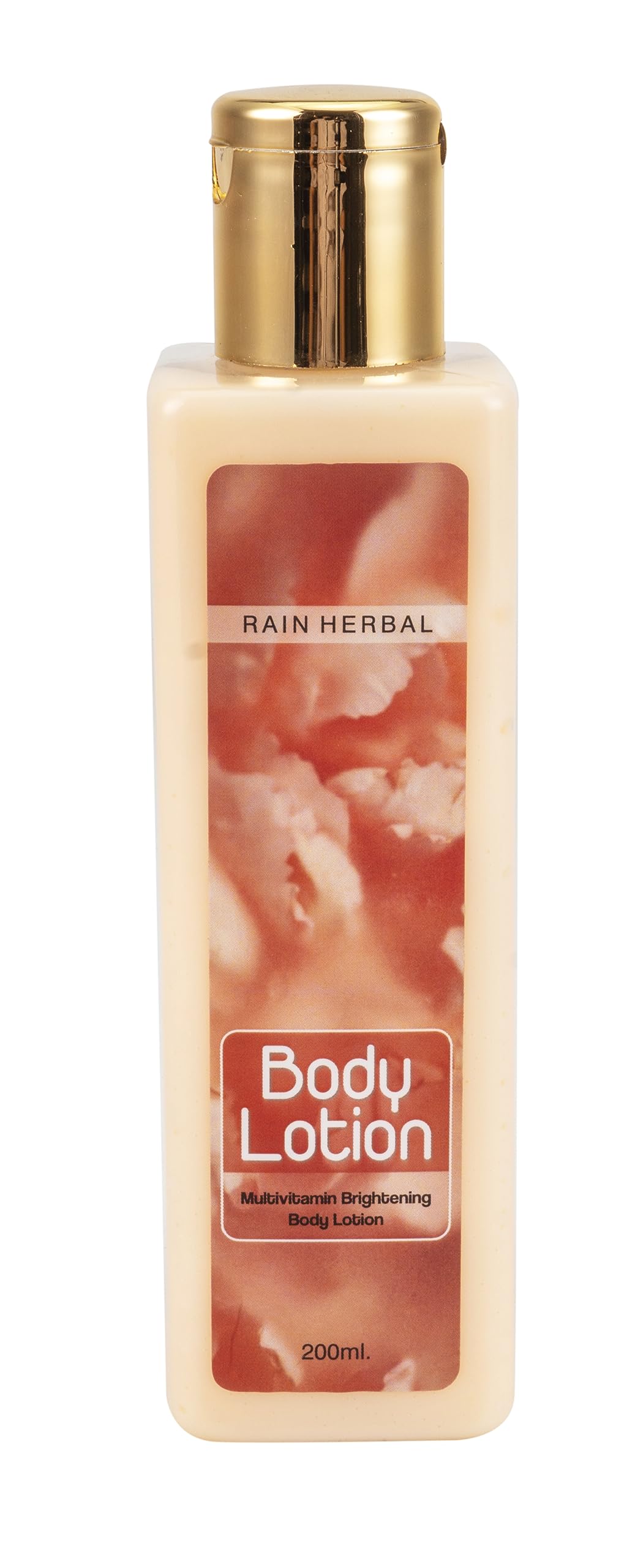 Rain Herbal Multi Vitamin Brightening Body Lotion with Vitamin C & Turmeric | Non-Sticky Moisturizer with Natural Sunscreen | For All Skin Types & Genders | 200ml | Perfect for Daily Hydration & Summer Skin Protection