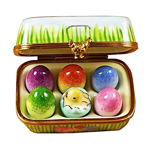Authentic Limoges Porcelain Easter Egg Box with Eggs - Handcrafted in France | Perfect for Easter Decor, Gift Giving & Collectibles