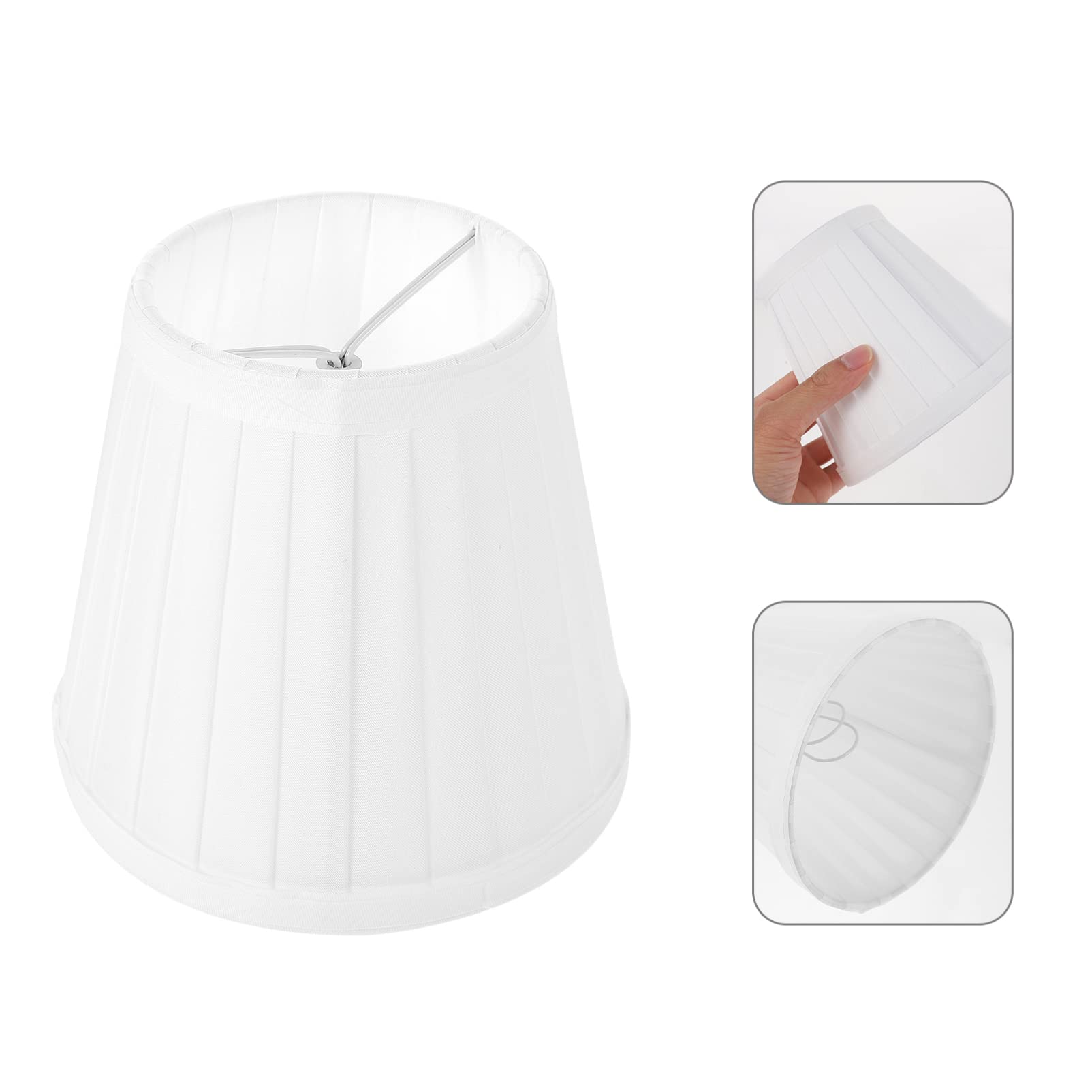 OSALADI Fabric Clip-On Lampshade - Decorative Hanging Lamp Shade for Table & Ceiling Lights, 1PC Elegant Cloth Lamp Cover - Perfect for Living Room, Bedroom & Office Lighting Decor