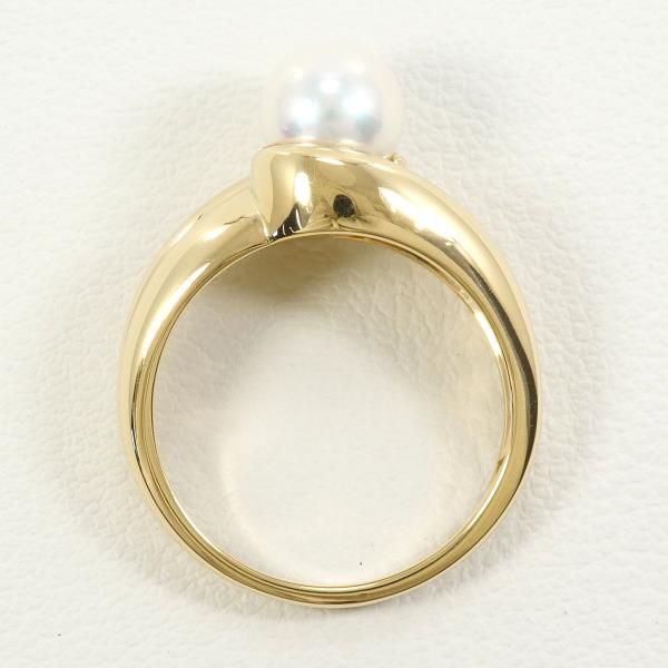 18K Yellow Gold Akoya Pearl Ring - Elegant Pearl Jewelry for Women - Perfect for Weddings, Anniversaries & Special Occasions
