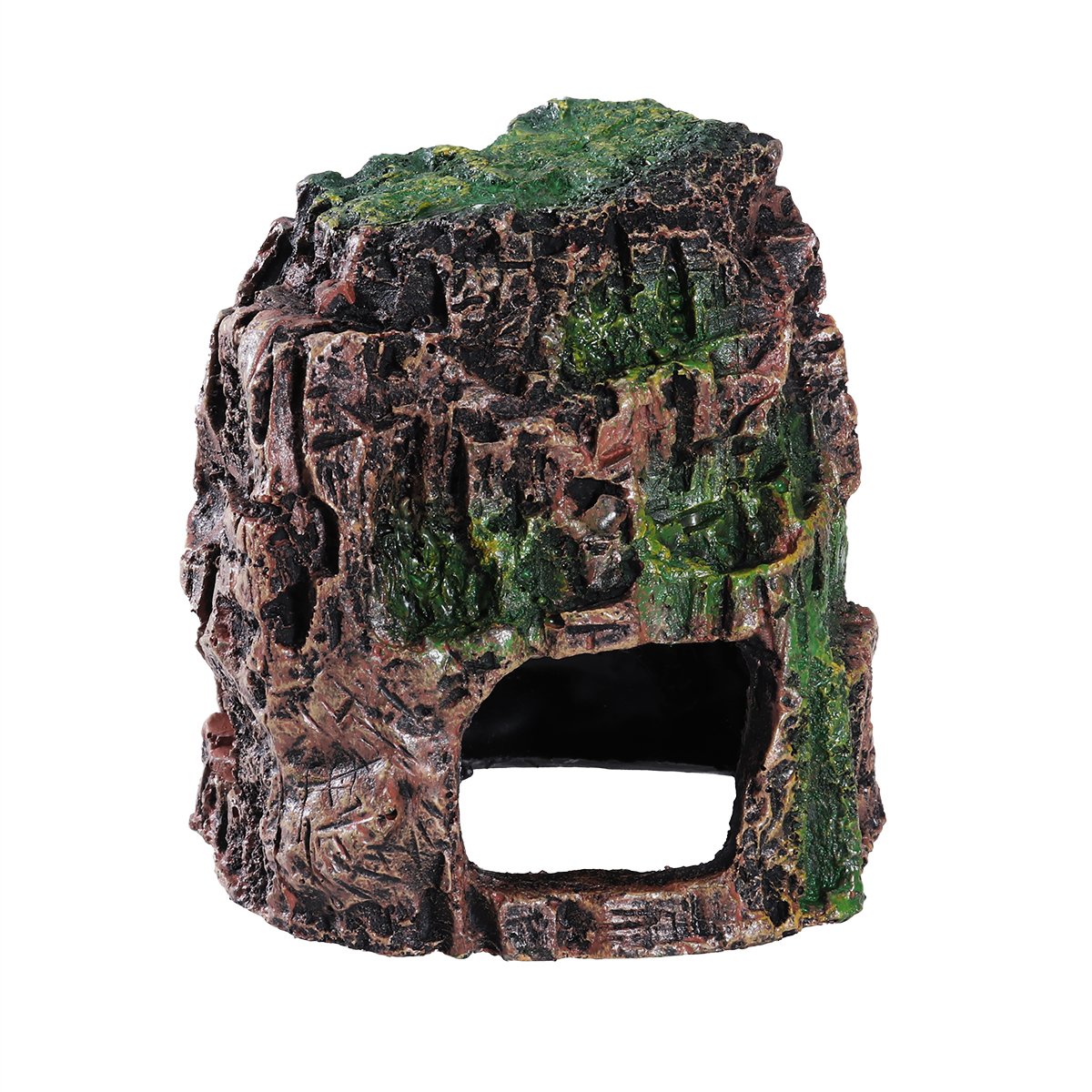 VORCOOL Aquarium Decor - Fish Tank Cave Hideout for Betta, Shrimp & Small Fish - Natural Landscape Ornament for Aquatic Pets (Perfect for Hiding, Breeding & Aquascaping)