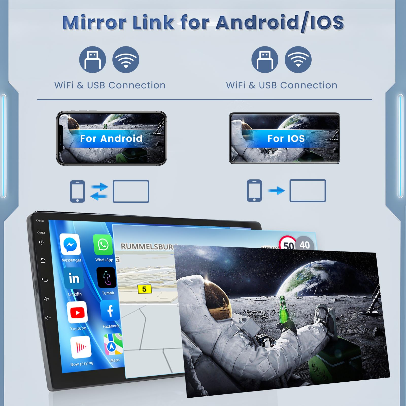 Roinvou 2+64GB Android Car Stereo for Ford Focus 2012-2018 | 9.7