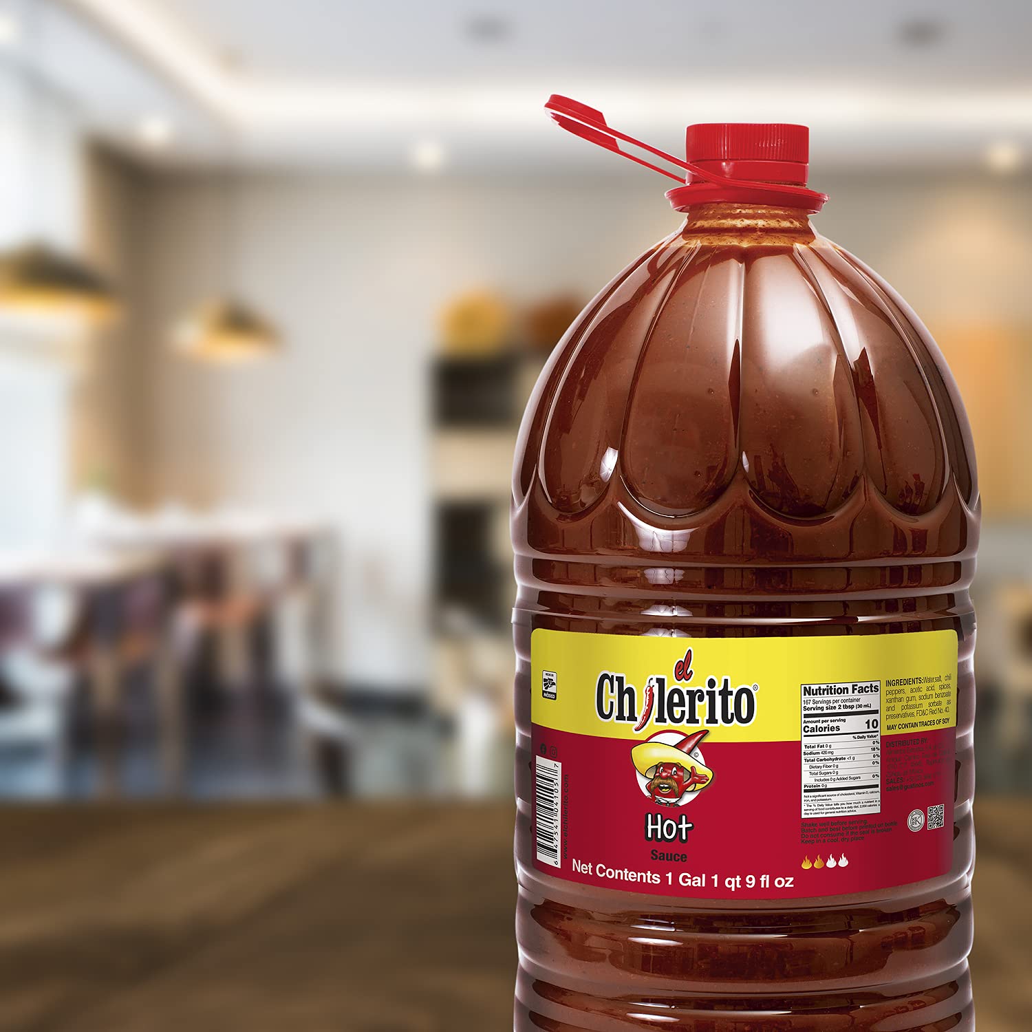 EL CHILERITO Hot Sauce 5L (166.6 Fl Oz) - Spicy Chili Botana Sauce for Snacks, Cocktails & Food - Kosher Certified - Perfect for Parties, BBQs & Family Gatherings