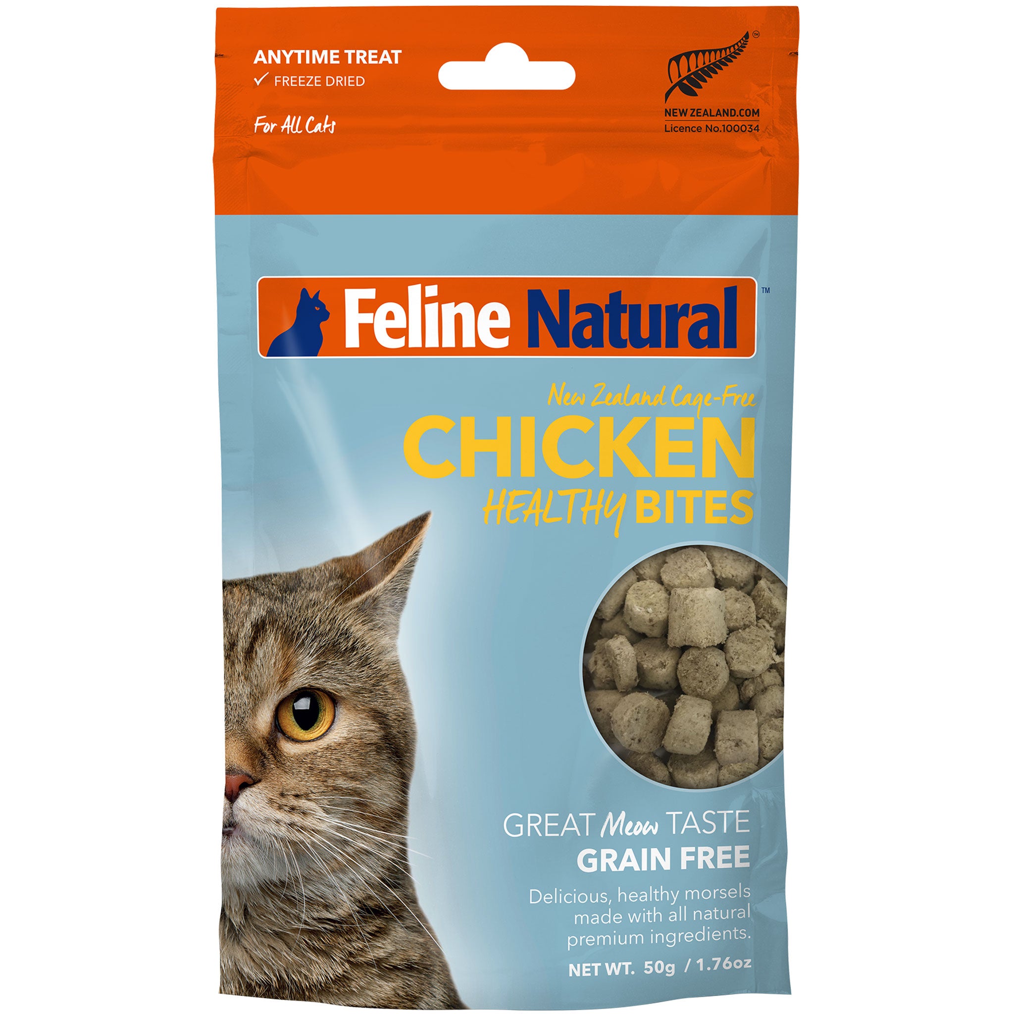 K9 Natural Healthy Bites Chicken Cat Treats - Grain Free, High Protein Cat Snacks for Training & Rewards - Perfect for Indoor Cats & Senior Felines