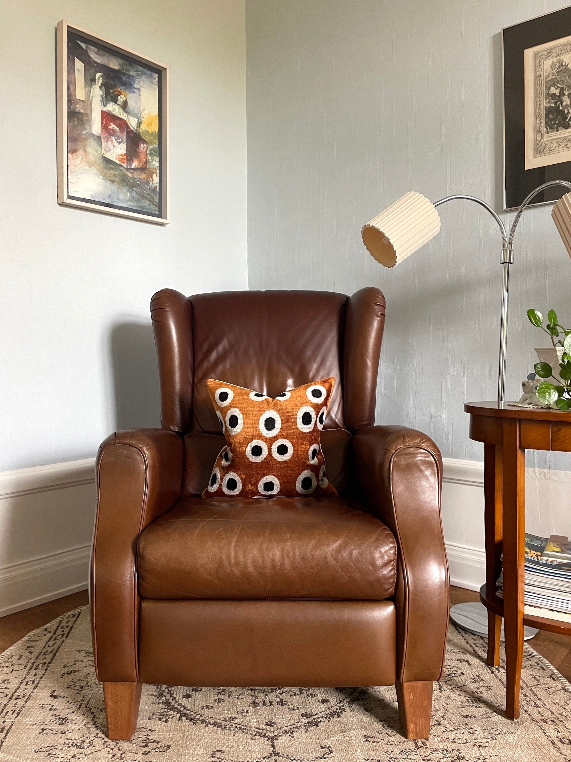 Luxury Velvet Ikat Throw Pillow Cover - Espresso Brown Bohemian Decorative Cushion for Sofa, Bed & Home Decor | Perfect for Living Room, Bedroom & Cozy Spaces