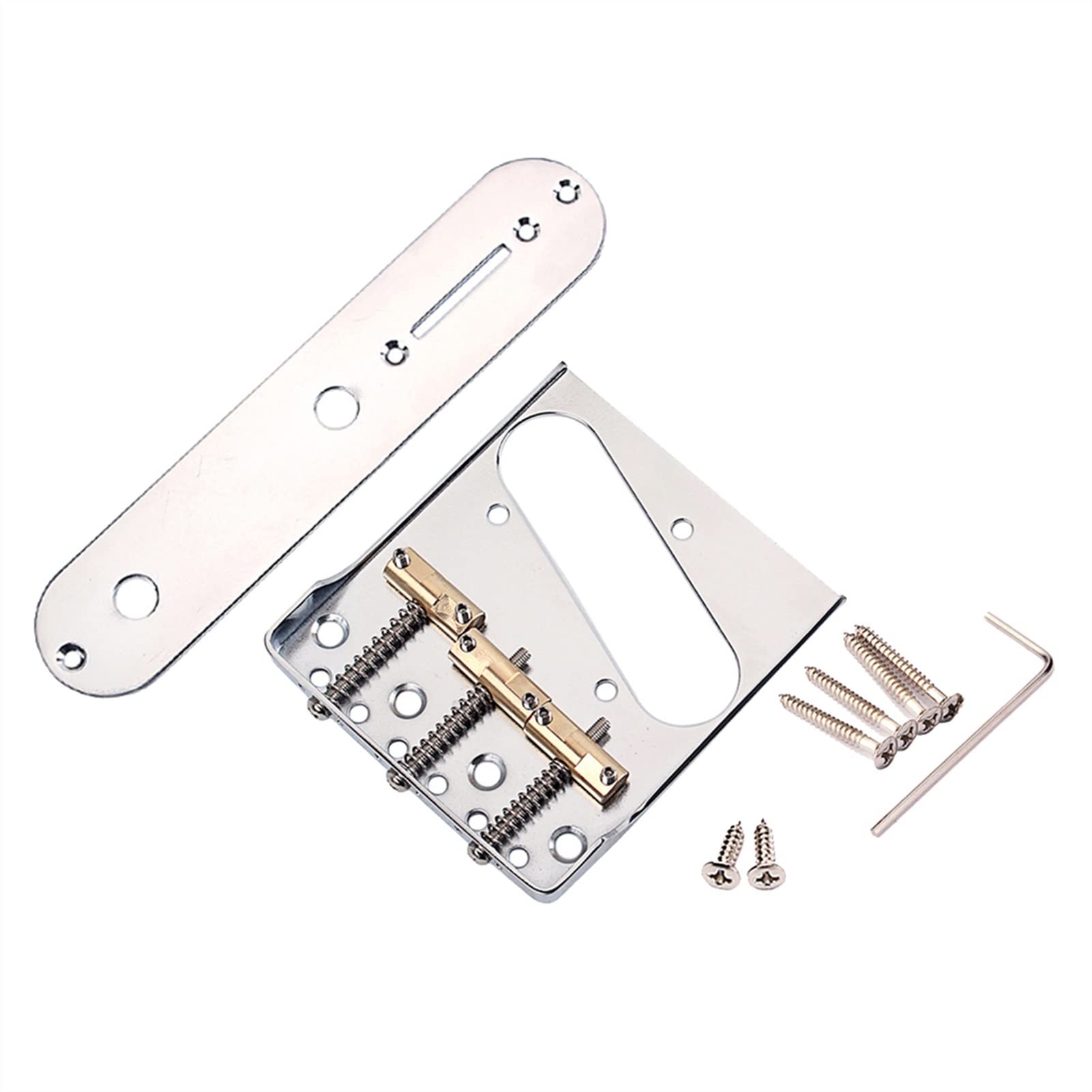Vintage Chrome TL-Style Electric Guitar Bridge & Replacement Parts - High-Quality Guitar Hardware for Rock, Blues & Stage Performances
