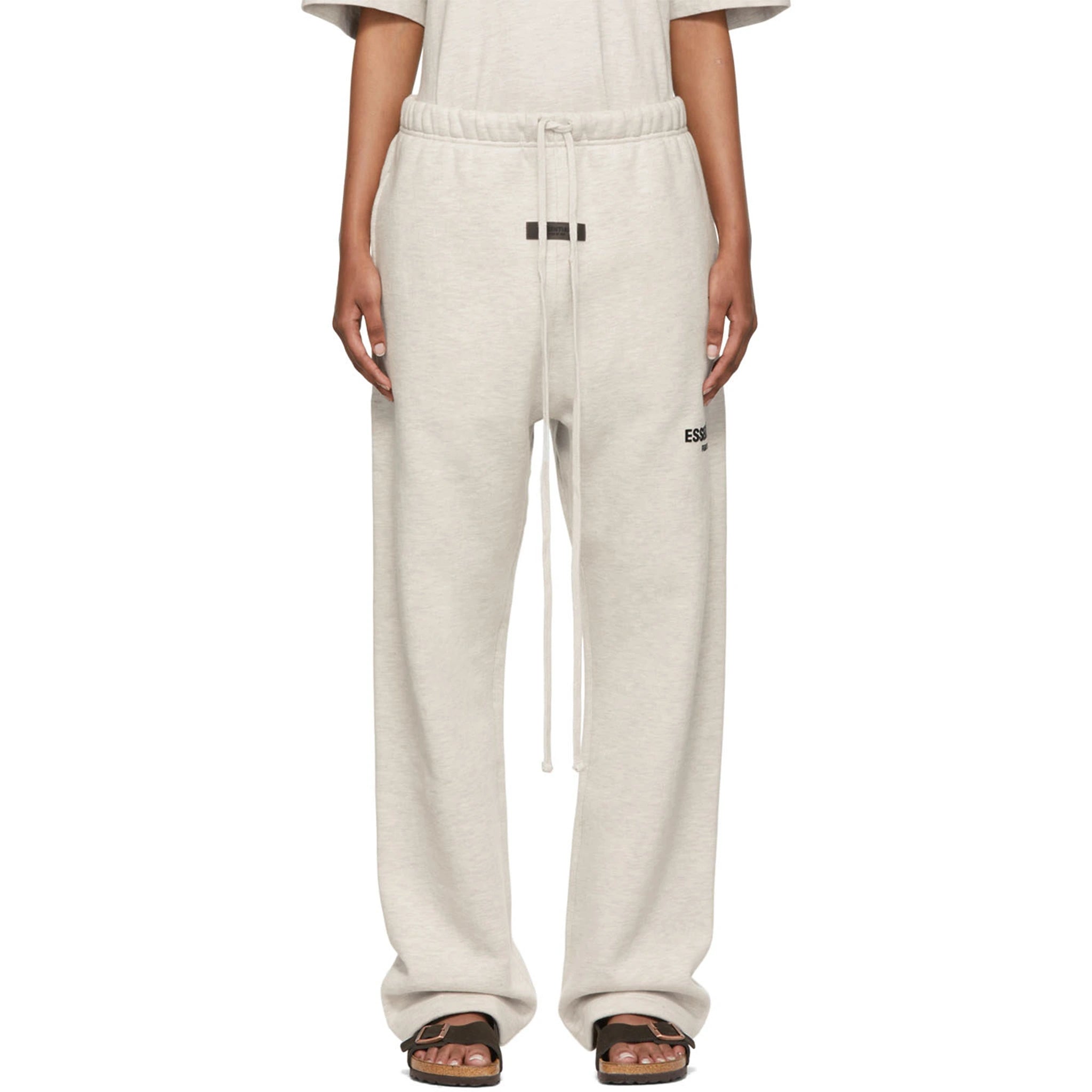 Fear Of God Essentials Relaxed Fit Light Oatmeal Sweatpants for Men - Comfortable Casual Joggers (SS22 Collection) | Perfect for Lounge Wear, Gym, and Street Style Outfits