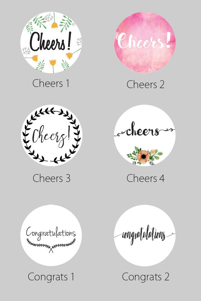 2.5 Inch Round Congratulations Stickers - 24 Pre-Designed Party Favor Labels for Invitations, Greeting Cards & Gift Wrapping - Perfect for Birthdays, Graduations & Celebrations