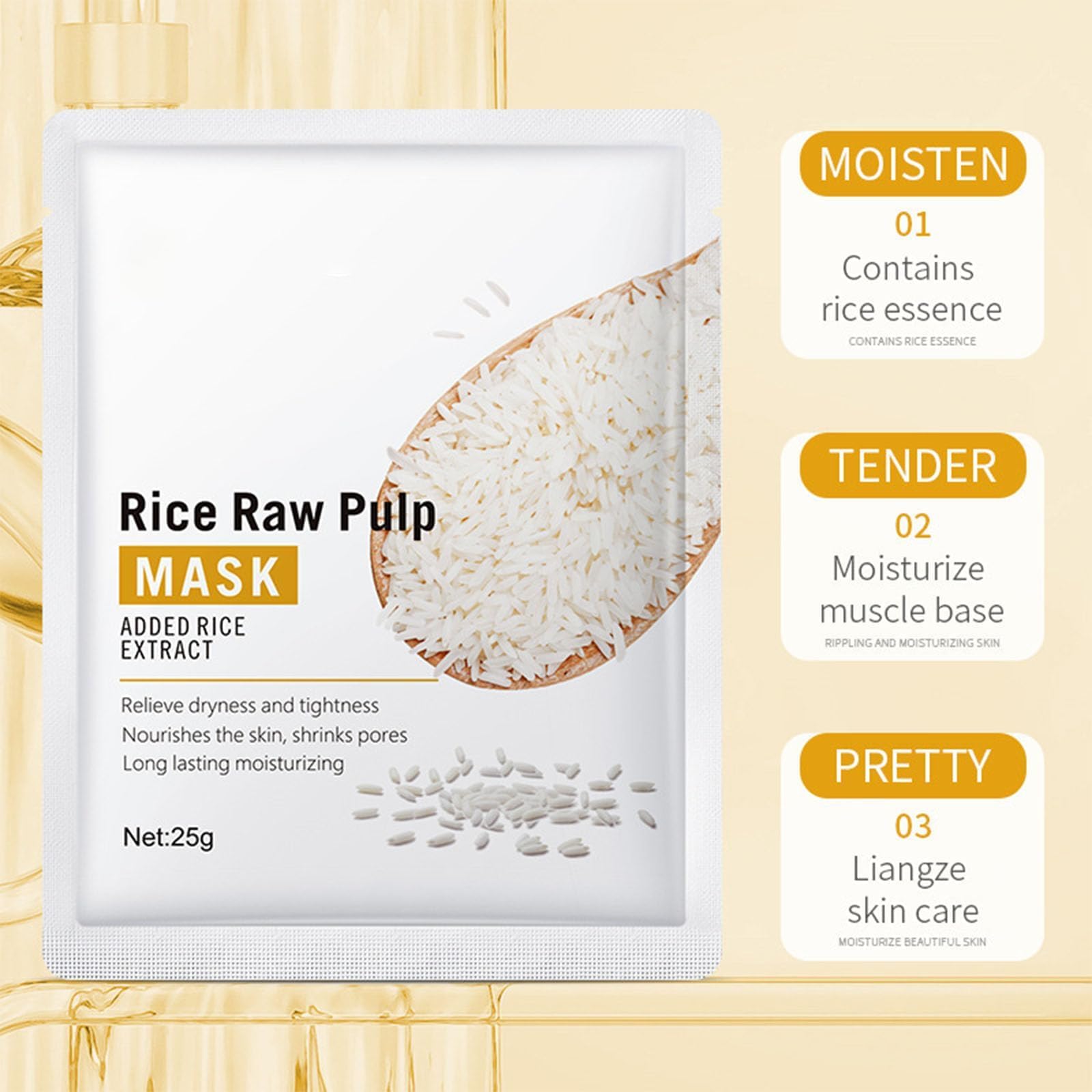 Korean Rice Dough Modeling Facial Mask - Instant Hydration Boost & Deep Nourishing for Dry Skin - Perfect for Spa Night, Self-Care Routine & Glowing Skin Treatment