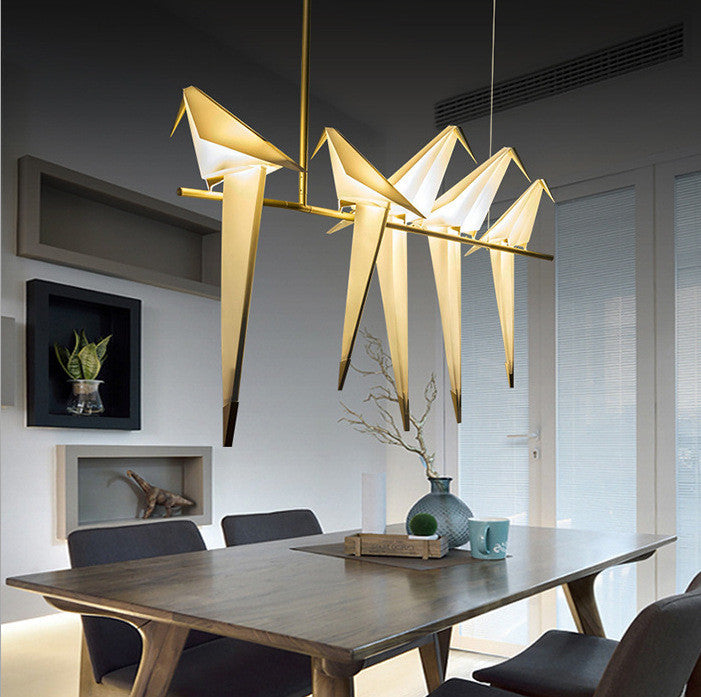 Dalton Bird Chandelier - Elegant Crystal Feathered Ceiling Light Fixture for Dining Room, Bedroom & Living Room Decor | Perfect for Home, Wedding & Restaurant Lighting
