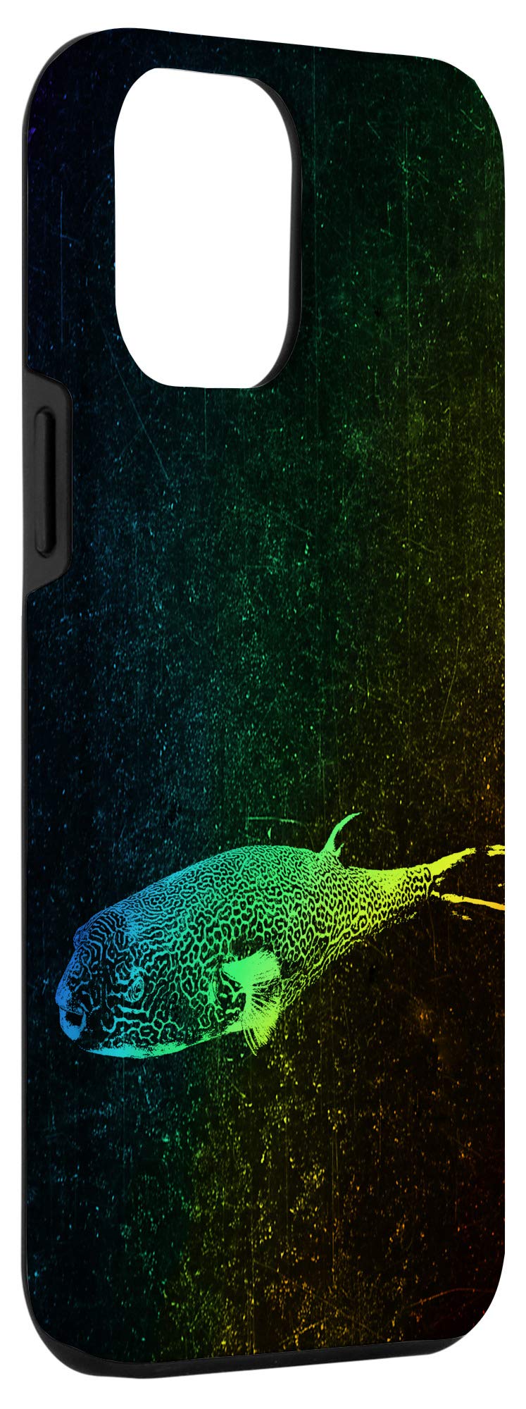 iPhone 12 Pro Max Case - Colorful Rainbow Retro PUFFER FISH Design | Durable Protective Cover for Everyday Use, Travel & Outdoor Activities