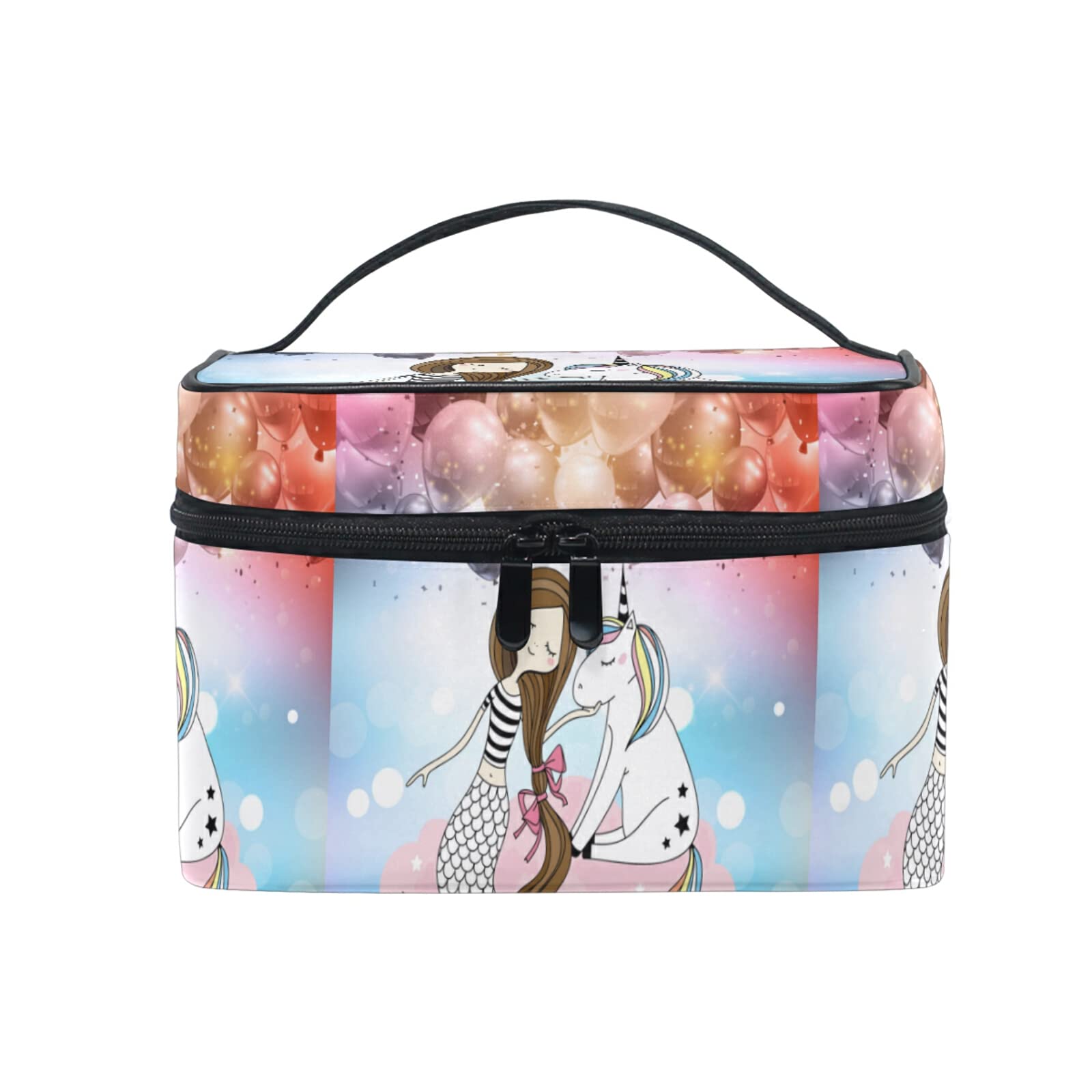 **Mermaid Unicorn Makeup Bag for Women - Waterproof Cosmetic & Toiletry Travel Organizer - Perfect for Travel, Gym, Beach & Birthday Gifts**
