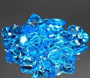 Wholesale Natural African Swiss Blue Topaz Loose Stones - 5x3mm to 10x8mm Oval Cut, VVS Eye Clean for Jewelry Making, Engagement Rings & Necklace Designs