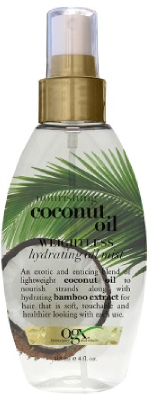OGX Nourishing Coconut Oil Weightless Hydrating Oil Mist, 4 oz (Pack of 11) - Lightweight Hair Treatment for Dry, Damaged Hair - Perfect for Daily Hydration & Frizz Control at Home or On-The-Go