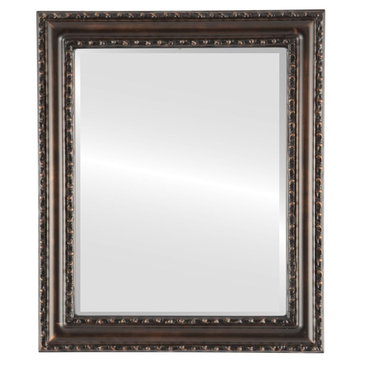 Antique Bronze Framed Mirror 15x19 - Dorset Rubbed Bronze Rectangle Wall Mirror for Bathroom, Bedroom & Entryway Decor