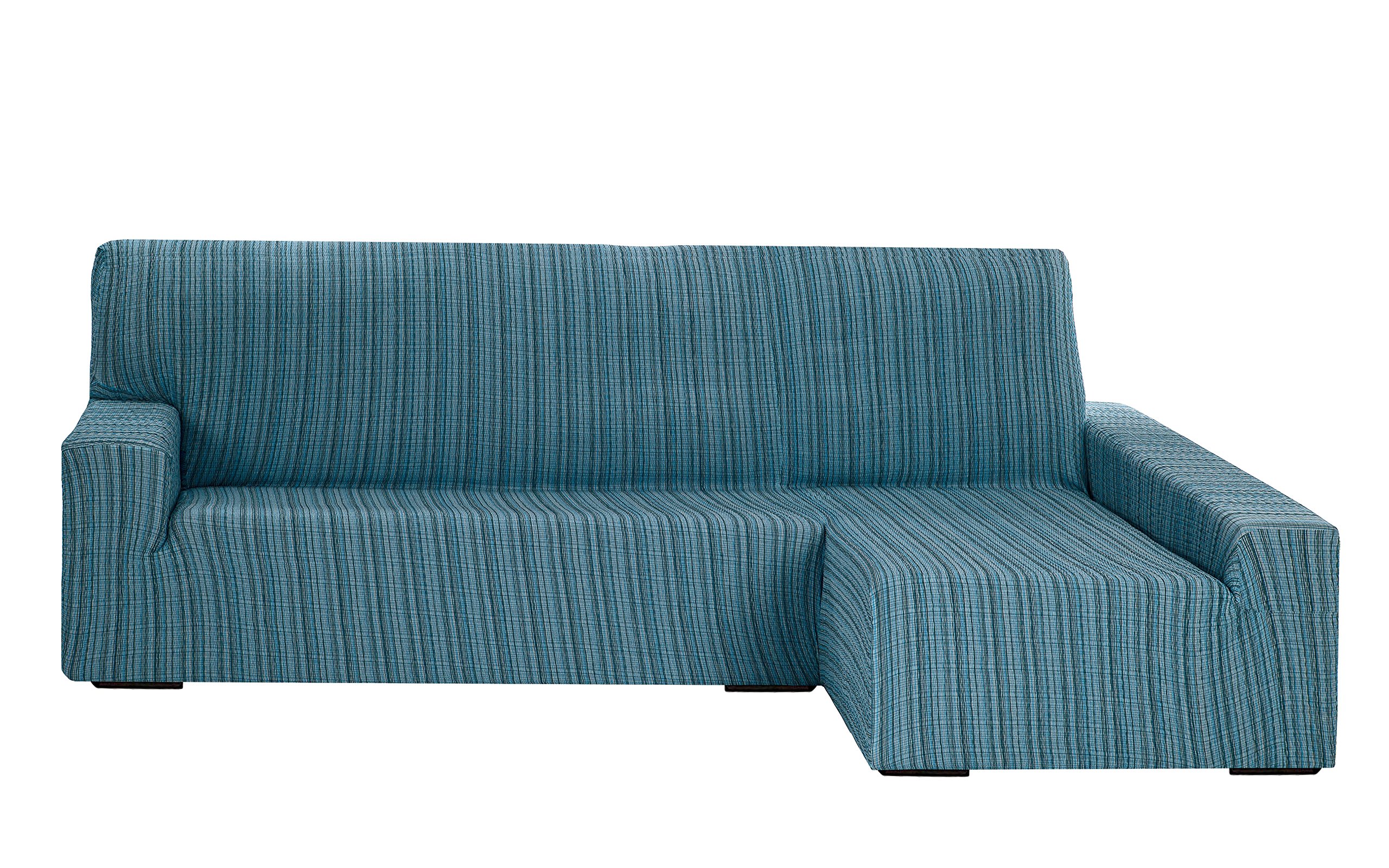 Martina Home Elastic Sofa Chaise Longue Cover - Right-Hand Fitting 32x42x17 cm - Stretchable Blue Fabric Slipcover - Perfect for Living Room, Bedroom & Home Decor Protection