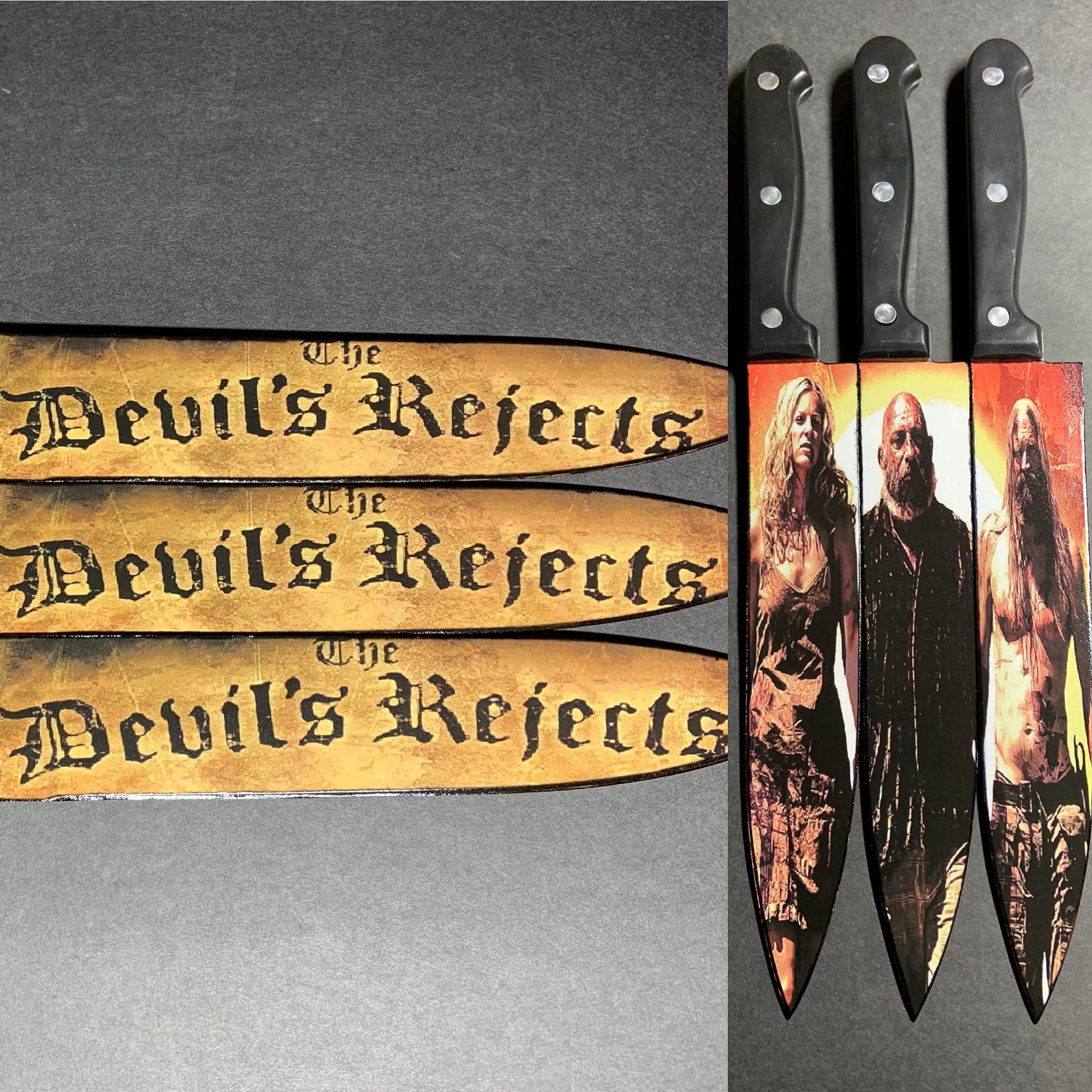 The Devil's Rejects Knife Set - Premium Stainless Steel Kitchen Knives with Ergonomic Handles for Professional Chefs & Home Cooking | Perfect for Meat Cutting, Vegetable Chopping & Food Prep