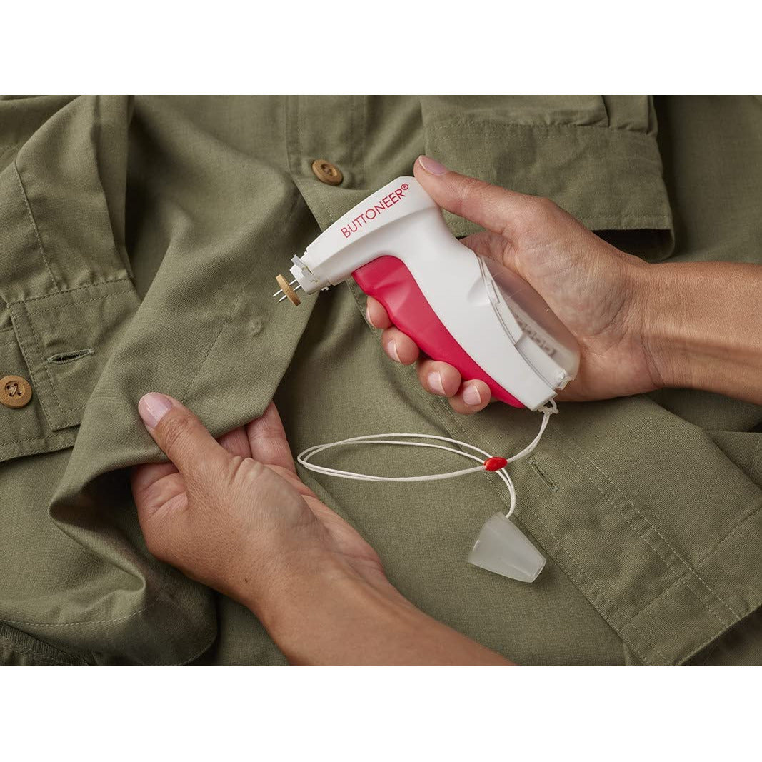 Button Attacher & Fastener Tool - Quick & Easy DIY Clothes Button Repair Kit for Sewing & Crafting | Perfect for Home, Office & Travel Sewing Needs