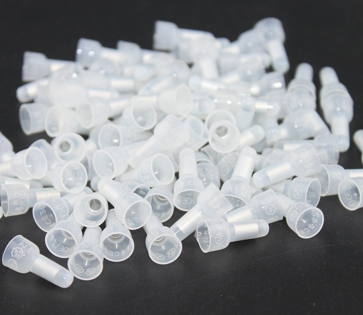 Rextin 1000pcs CE2 Closed End Wire Crimp Connectors - Insulated Crimp Caps for Electrical Wiring, Secure Wire Terminals for DIY & Professional Use - Perfect for Automotive, Home Wiring & Electronics Projects