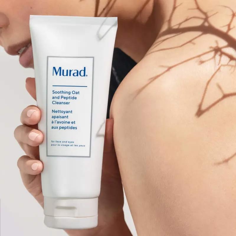 Murad Exasoothe Soothing Oat and Peptide Cleanser - Gentle Face Wash for Sensitive Skin, Hydrating & Calming Facial Cleanser - Perfect for Daily Skincare Routine & Post-Treatment Care
