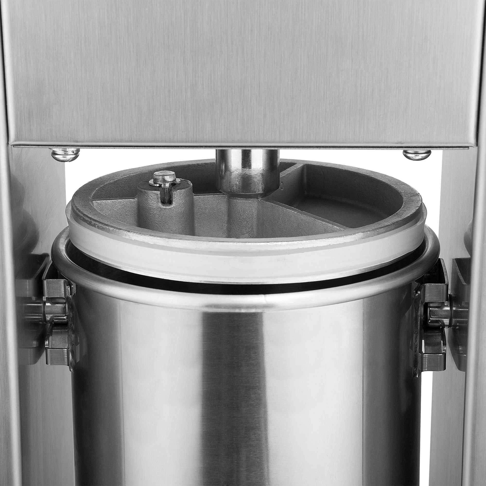 Zelsius Professional Stainless Steel Sausage Stuffer with 4 Filling Tubes | 5L Sausage Maker with Gearbox (Silver) – Perfect for Home Butchering, Charcuterie & Sausage Making
