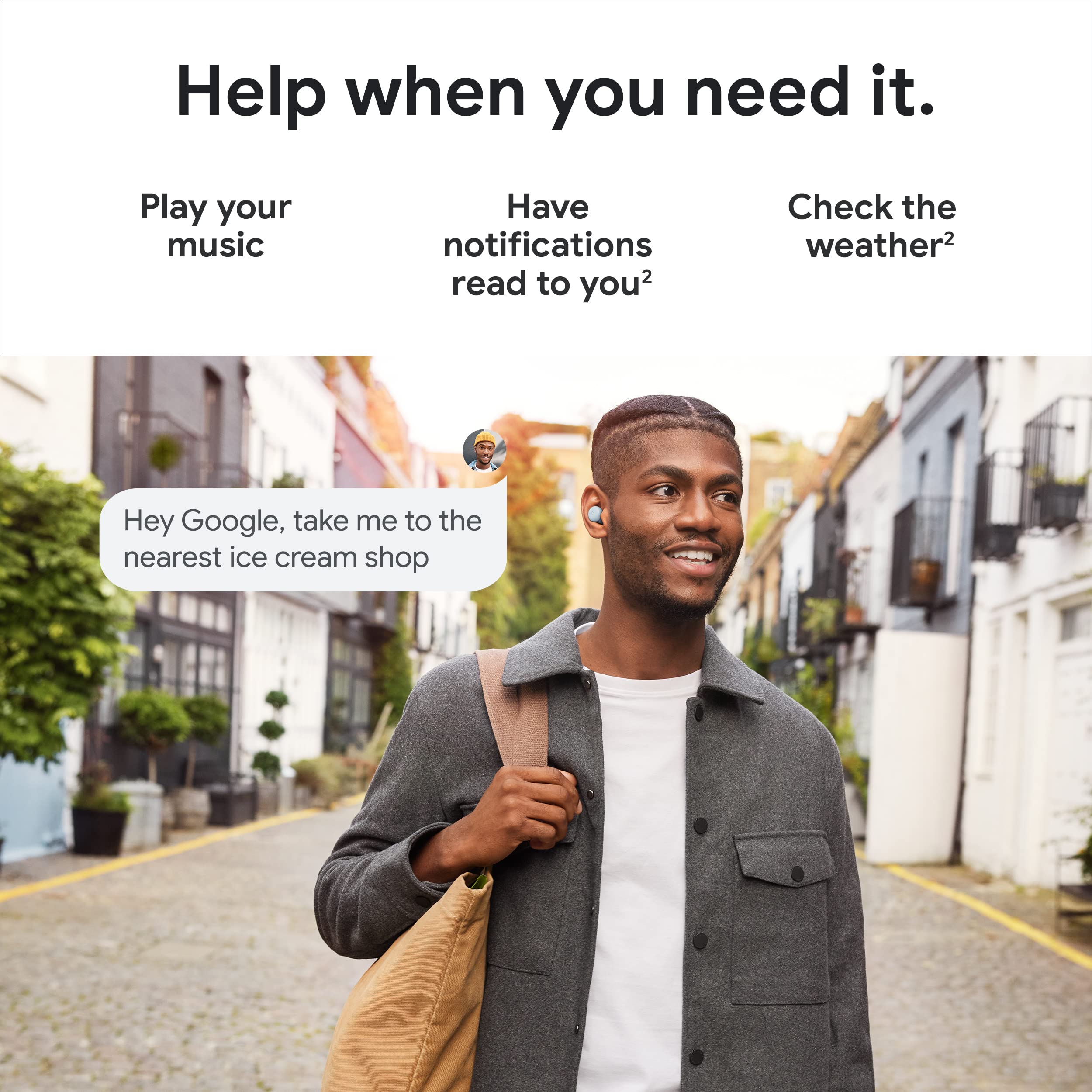 Google Pixel Buds A-Series Wireless Bluetooth Earbuds for Android - Noise Isolating in-Ear Headphones with Fast Pairing, Touch Controls & Long Battery Life - Perfect for Gym, Commuting & Work Calls