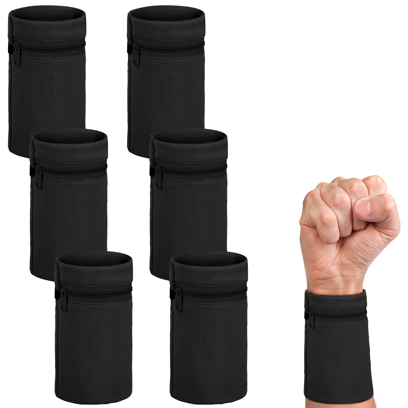 6-Piece Wrist Wallet for Running & Hiking - Phone & Keys Storage