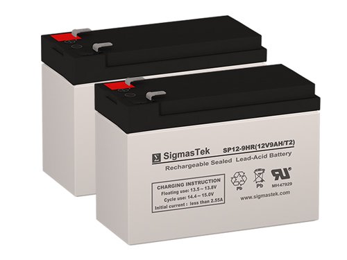 TrueSpeed Power Rider SL 250 Replacement Batteries - 2 Pack 12V 9AH T2 Terminal Scooter Batteries by SigmasTek | Compatible with Mobility Scooters, Electric Wheelchairs & Power Chairs