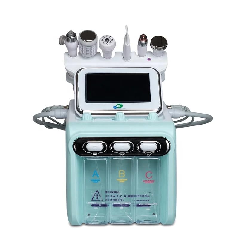 AB GROW 7-in-1 Professional Facial Beauty Machine - Hydrogen Oxygen Hydrafacial & Dermabrasion Skin Care Device for Spa & Home Use | Rejuvenate & Hydrate Skin for Glowing Complexion