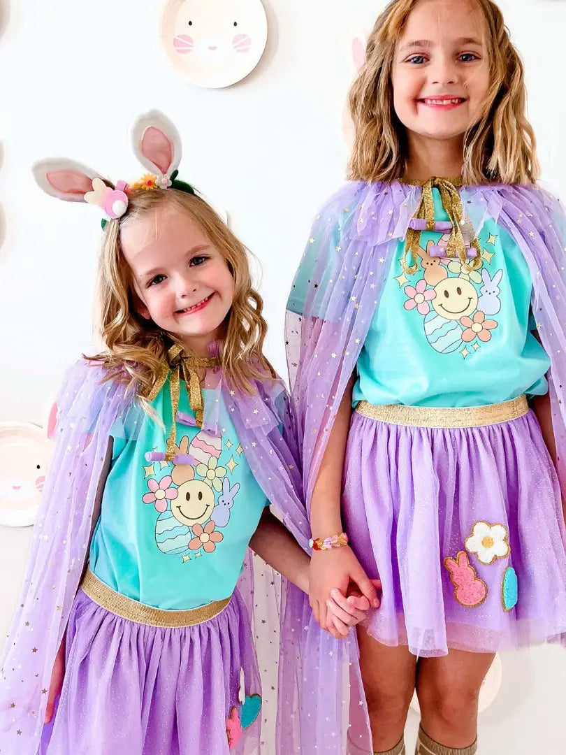 Easter Doodle T-Shirt for Women - Cute Bunny Graphic Tee for Spring & Holiday Outfits - Perfect for Easter Celebrations, Family Gatherings & Casual Wear