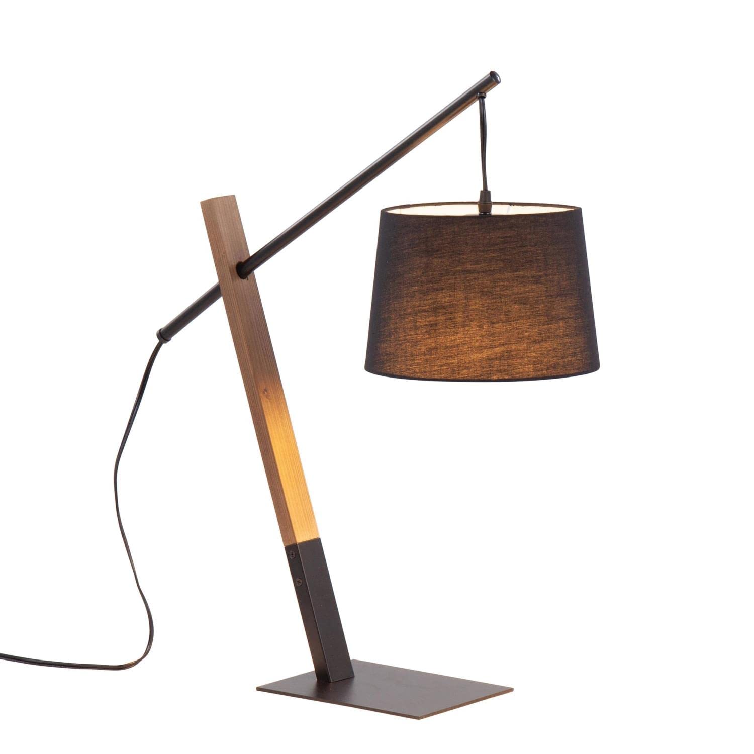 Modern Archer Table Lamp - Adjustable Desk Lamp & Bedside Nightstand Lamp, Small Black Table Lamp for Living Room, Bedroom, Office - Perfect for Reading, Working & Decor