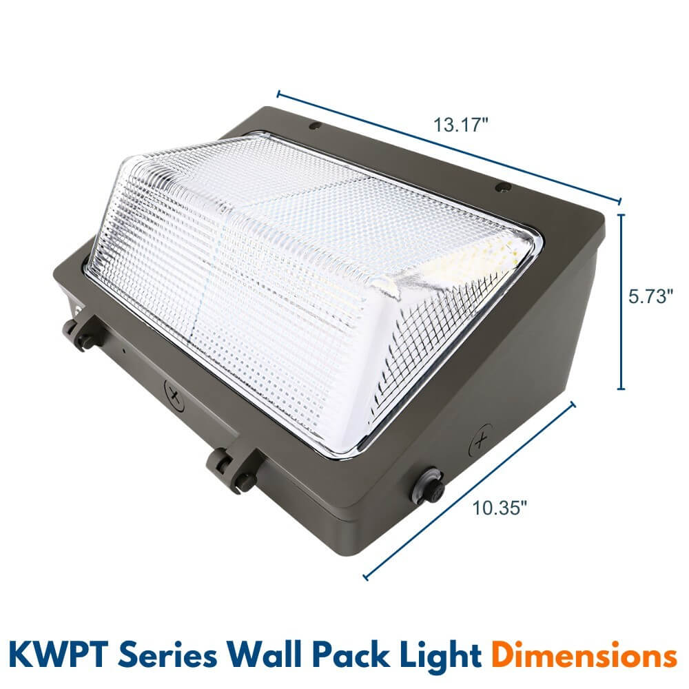 Konlite KWPT LED Wall Pack Light 90W/76W/45W Selectable - 12,900 Lumens - 5000K/4000K/3000K Color Temperature - Dimmable - 120-277V - 320W Equivalent - Outdoor Security Lighting for Warehouse, Parking Lot & Building Exterior