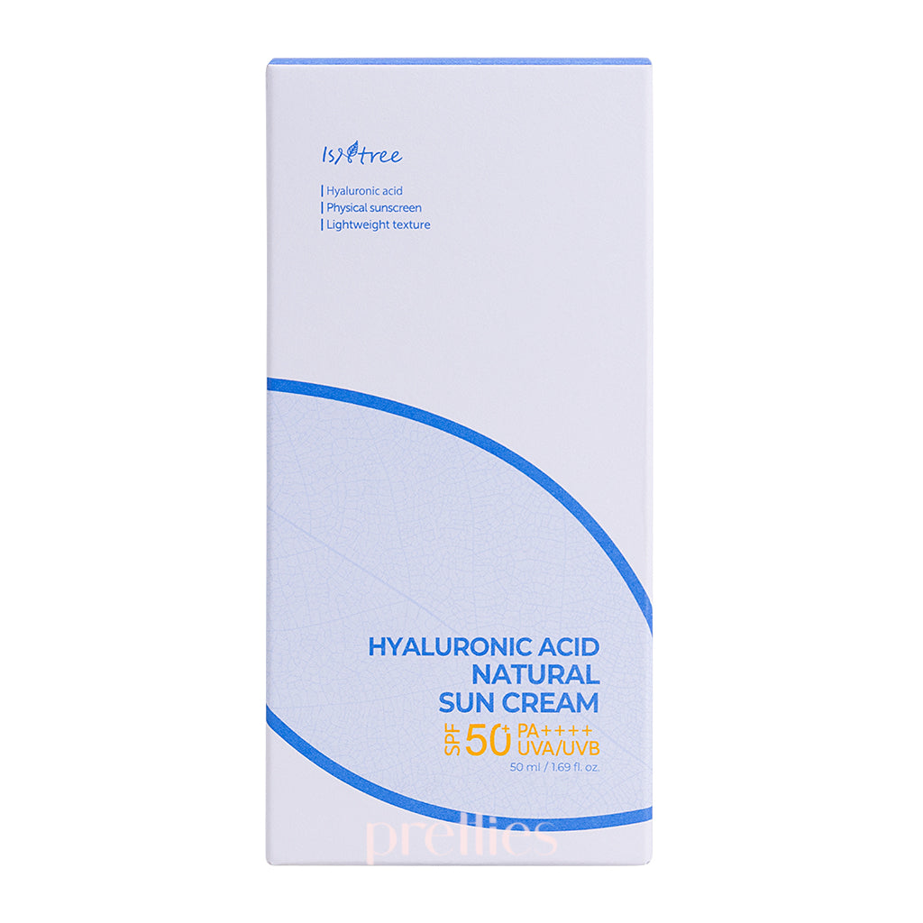Isntree Hyaluronic Acid Natural Sun Cream SPF50+ PA++++ 50ml - Hydrating & Moisturizing Face Sunscreen for Sensitive Skin - Perfect for Daily Use, Outdoor Activities & Beach Trips