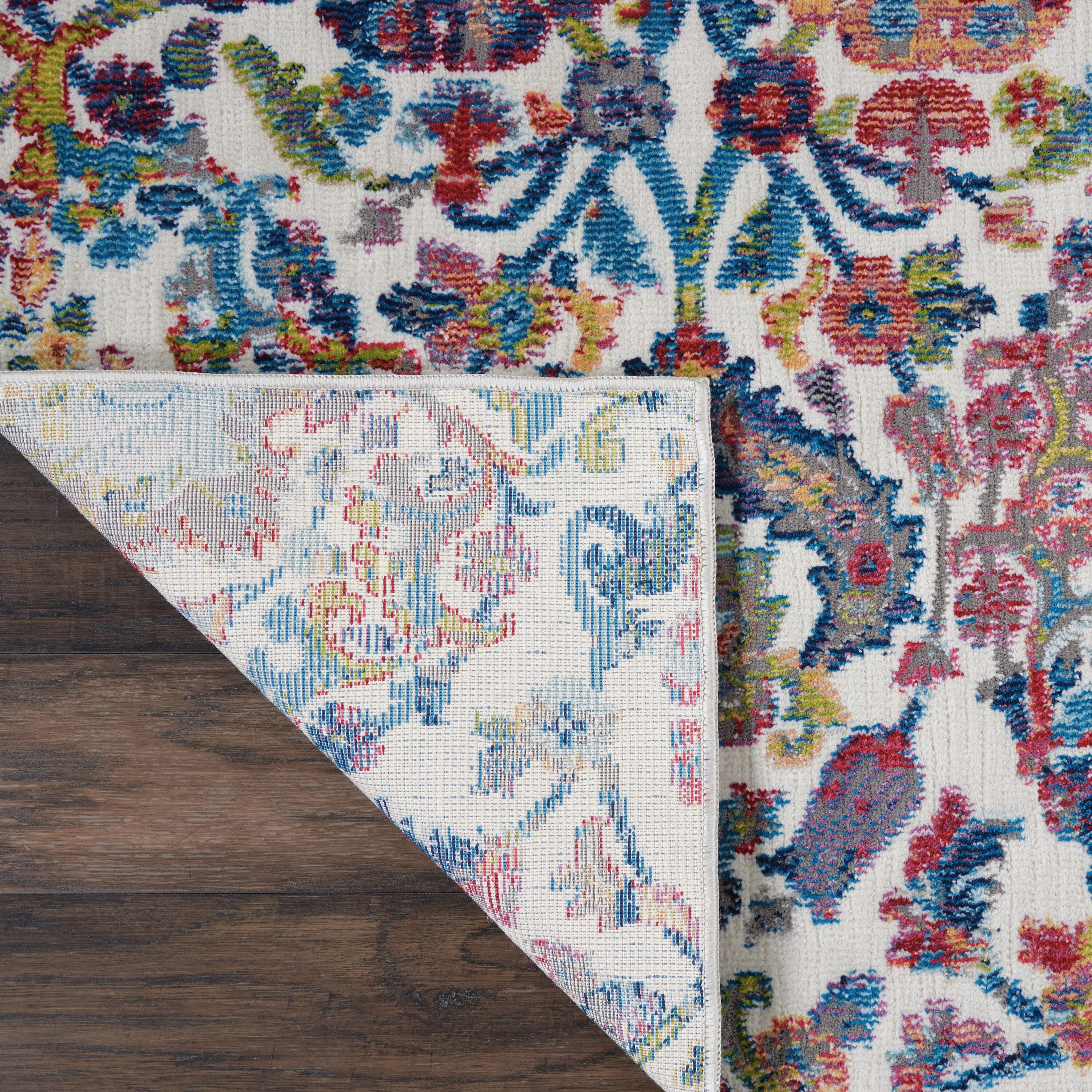 Nourison Ankara Global 5'3 x 7'6 Ivory/Blue Vintage Indoor Area Rug - Perfect for Living Room, Bedroom & Home Decor