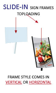 11x14 Eclipse Floor Sign Frame Stand with Slide-in Frame - Durable A-Frame Sign Holder for Retail, Restaurants, and Events - Perfect for Promotions, Directions, and Advertising