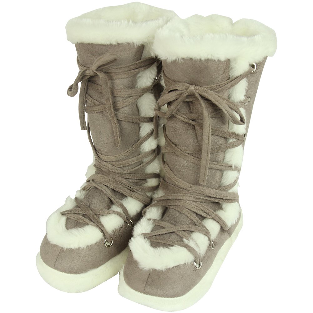 Women's Winter Warm Faux Fur Indoor House Boot Slippers - Cozy Non-Slip Home Shoes for Cold Weather | Perfect for Lounging, Relaxing & Keeping Feet Toasty