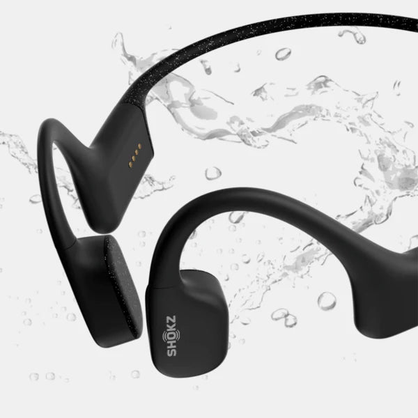 OpenSwim Black - Premium Waterproof Swimming Headphones for Pool & Open Water Training - Ideal for Lap Swimming, Triathlon, and Aquatic Workouts