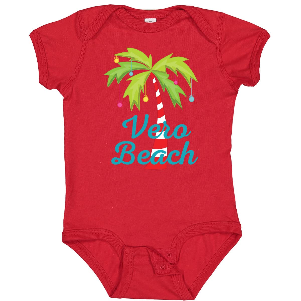 Inktastic Vero Beach Christmas Baby Bodysuit - Cute Holiday Outfit for Infants & Toddlers - Perfect for Family Photos, Christmas Parties & Festive Celebrations
