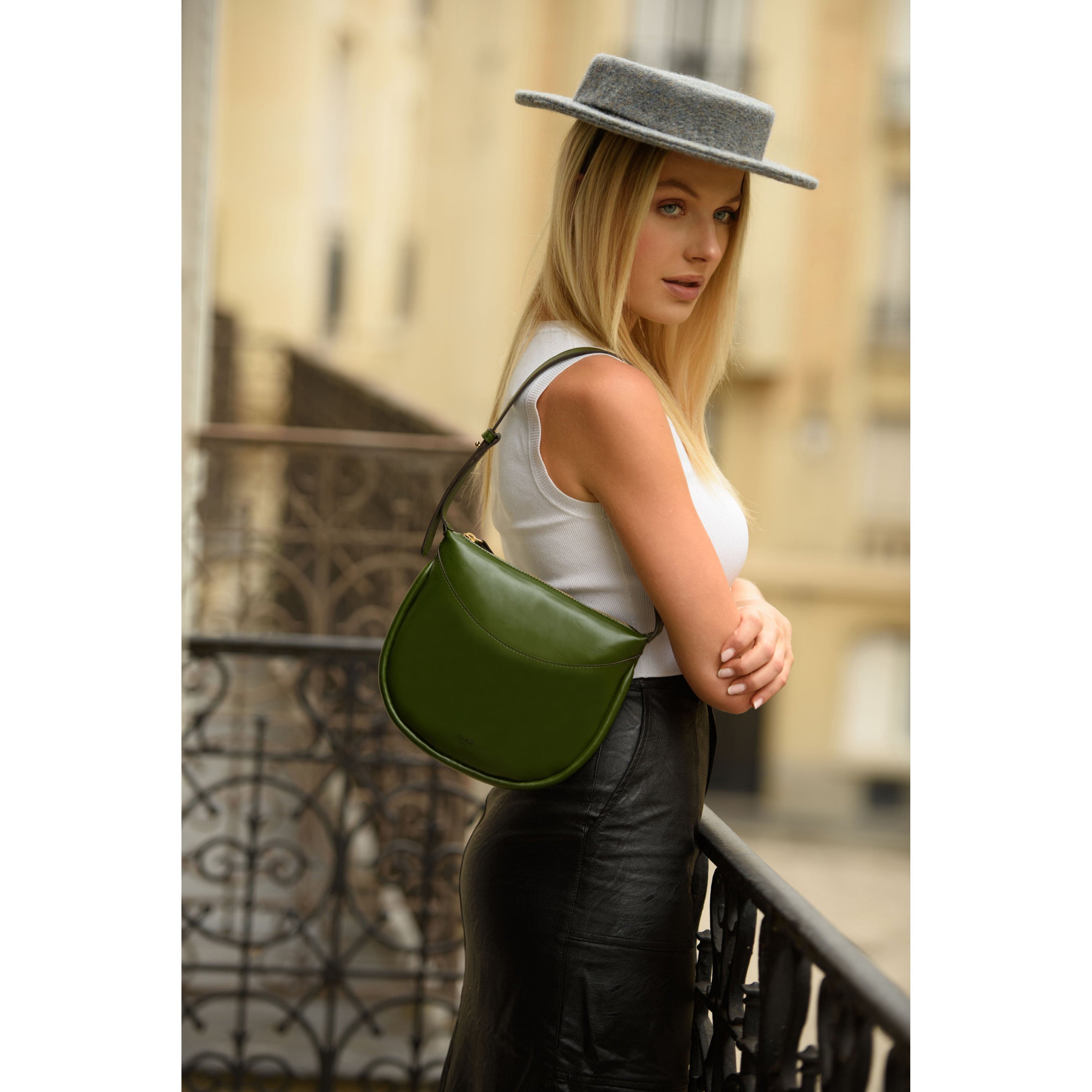 Adele Desserto® Vegan Cactus Leather Shoulder Bag - Eco-Friendly Green Handbag for Women | Perfect for Work, Travel & Everyday Use