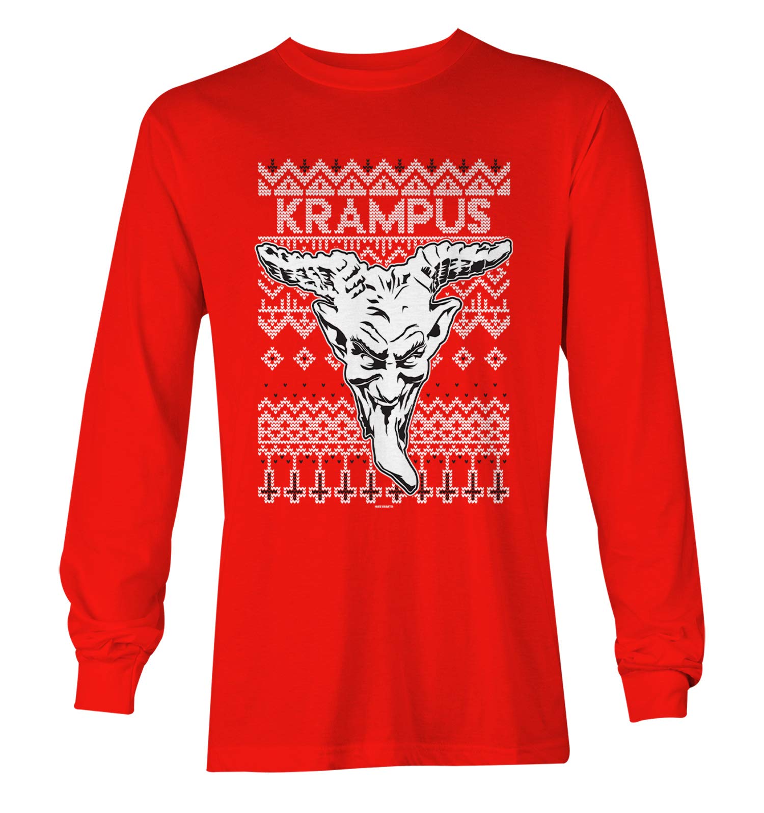 Haase Unlimited Krampus Ugly Christmas Sweater - Evil Wicked Holiday Long Sleeve Shirt for Men & Women - Perfect for Christmas Parties, Ugly Sweater Contests & Festive Gatherings