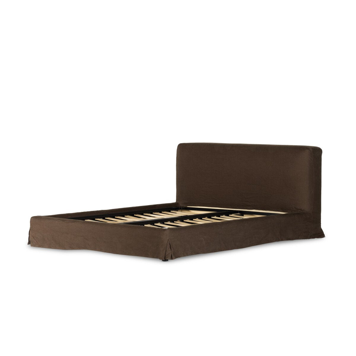 Adrian Slipcover Bed - Brussels Coffee Queen Size Sofa Cover | Perfect for Living Room, Bedroom & Home Decor