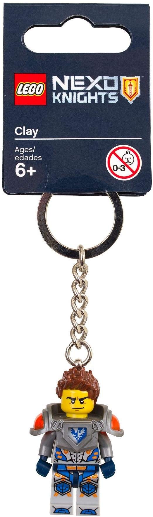LEGO Nexo Knights Clay Keychain (853521) - Official LEGO Collectible Keyring for Kids & Fans - Perfect for Backpacks, Gifts & Collectibles