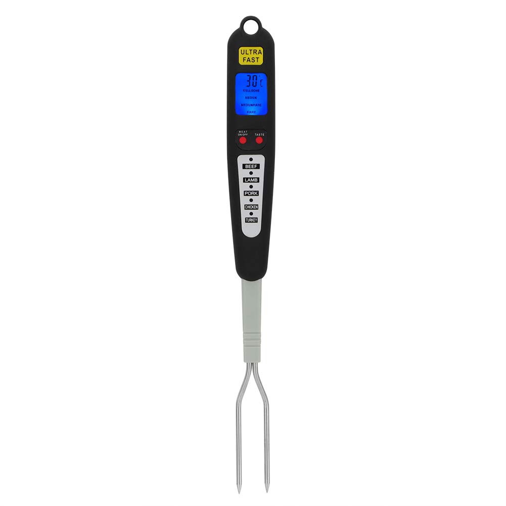 Digital Meat Thermometer for Grilling & BBQ - Instant Read Food Timer with Backlit Display - Perfect for Kitchen, Outdoor Cooking, Smoker & Sous Vide