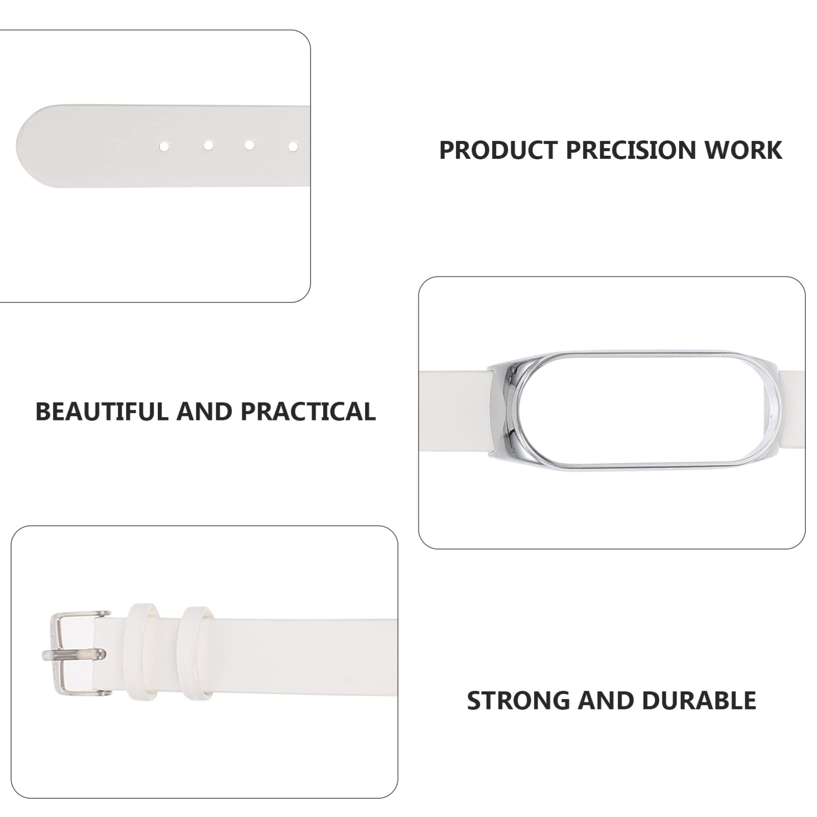 ULTECHNOVO Flexible Leather Watch Band for Women - Adjustable Replacement Strap for Smartwatches & Fitness Trackers - Dress Up Your Wrist for Work, Gym & Everyday Wear