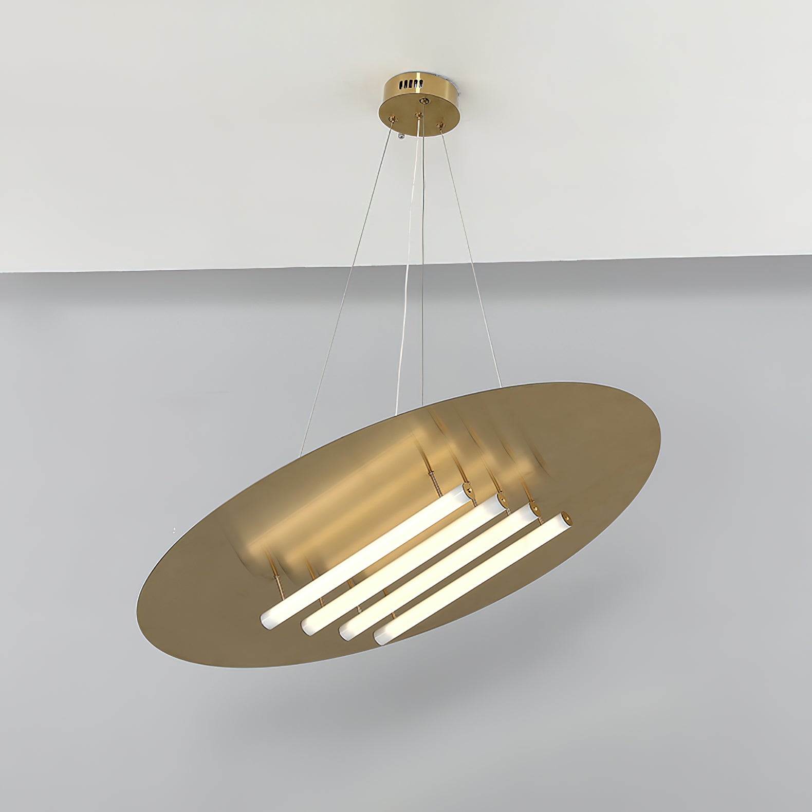 Modern Big Disc Pendant Lamp - Stylish Ceiling Light Fixture for Dining Room, Kitchen Island & Living Room Decor