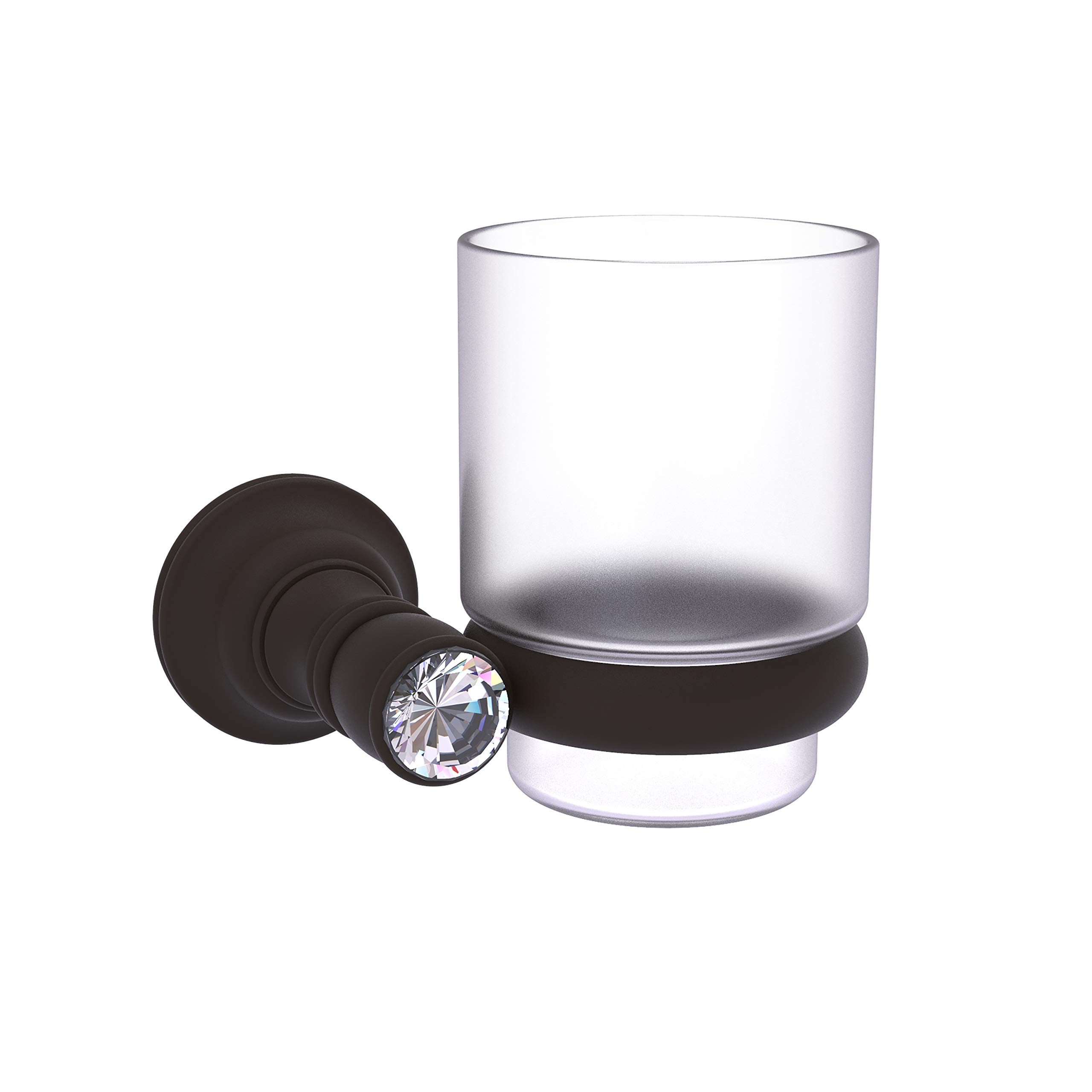 Allied Brass Carolina Crystal Collection Wall Mounted Tumbler Toothbrush Holder in Oil Rubbed Bronze - Perfect for Bathroom Organization & Stylish Storage
