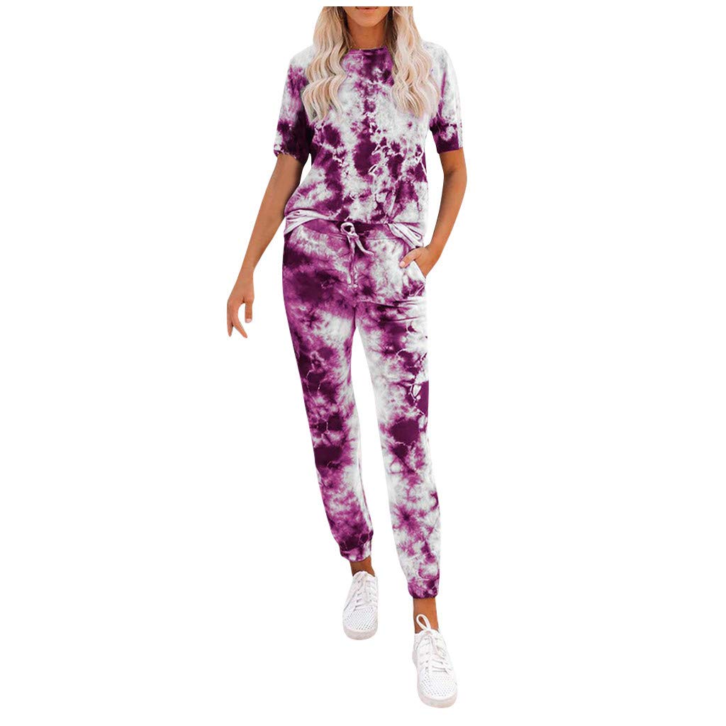 Tie Dye Lounge Sets for Women - Soft Long Sleeve Pajama Sets & Comfy Sweatsuit Sleepwear - Perfect for Relaxing at Home, Lounging or Sleeping