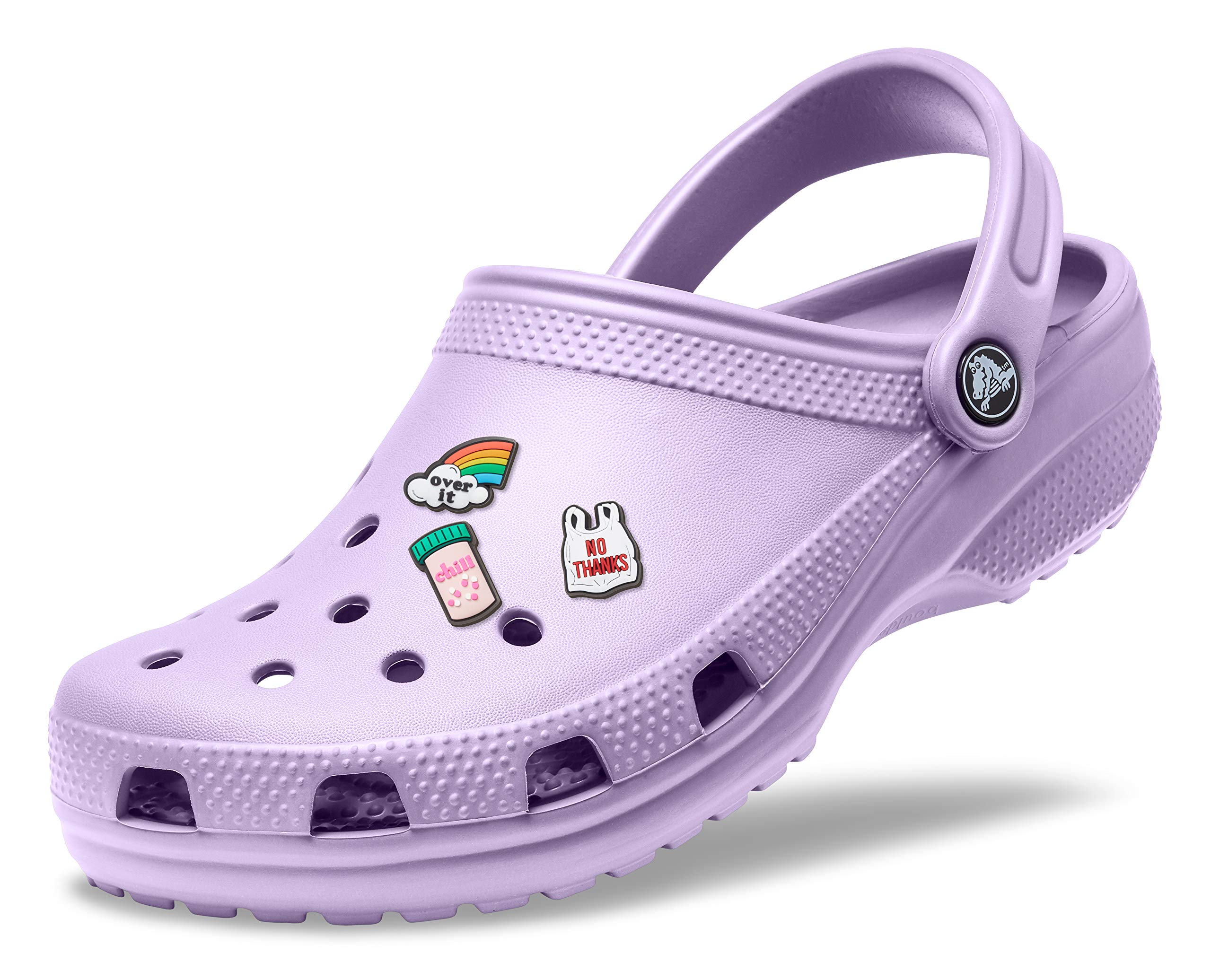 Crocs Classic Clogs for Men & Women with 3-Pack Jibbitz Charms - Comfortable Slip-On Shoes for Casual Wear, Home, Garden & Outdoor Activities