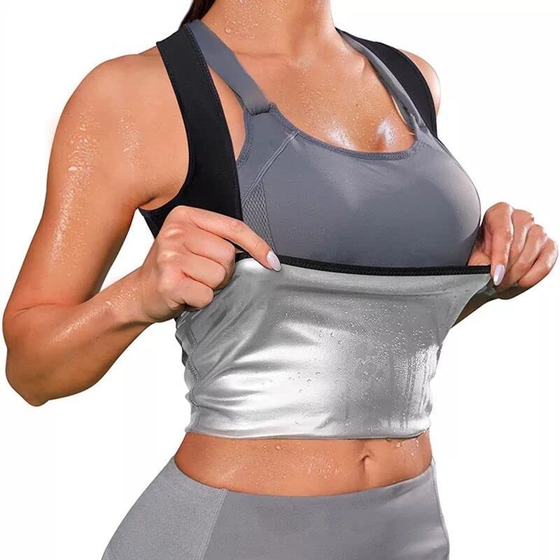 Women's Sauna Shirt & Sweat Vest - Waist Trainer Shapewear for Weight Loss, Slimming & Workout - Perfect for Gym, Yoga & Home Fitness Routines