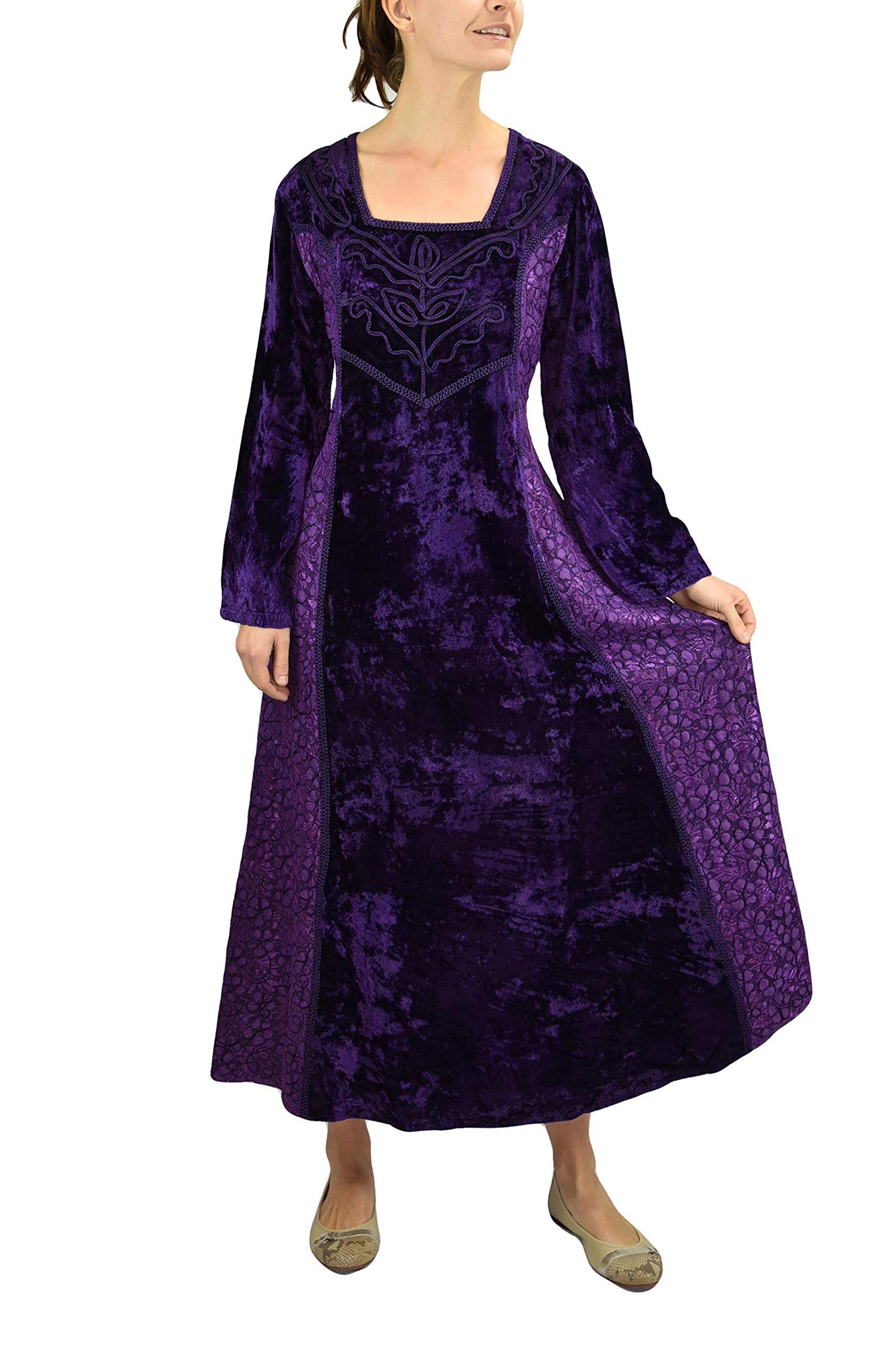 Agan Traders Women's 2025 Renaissance Vintage Long Maxi Dress - Elegant Formal Gown for Weddings, Parties & Historical Reenactments